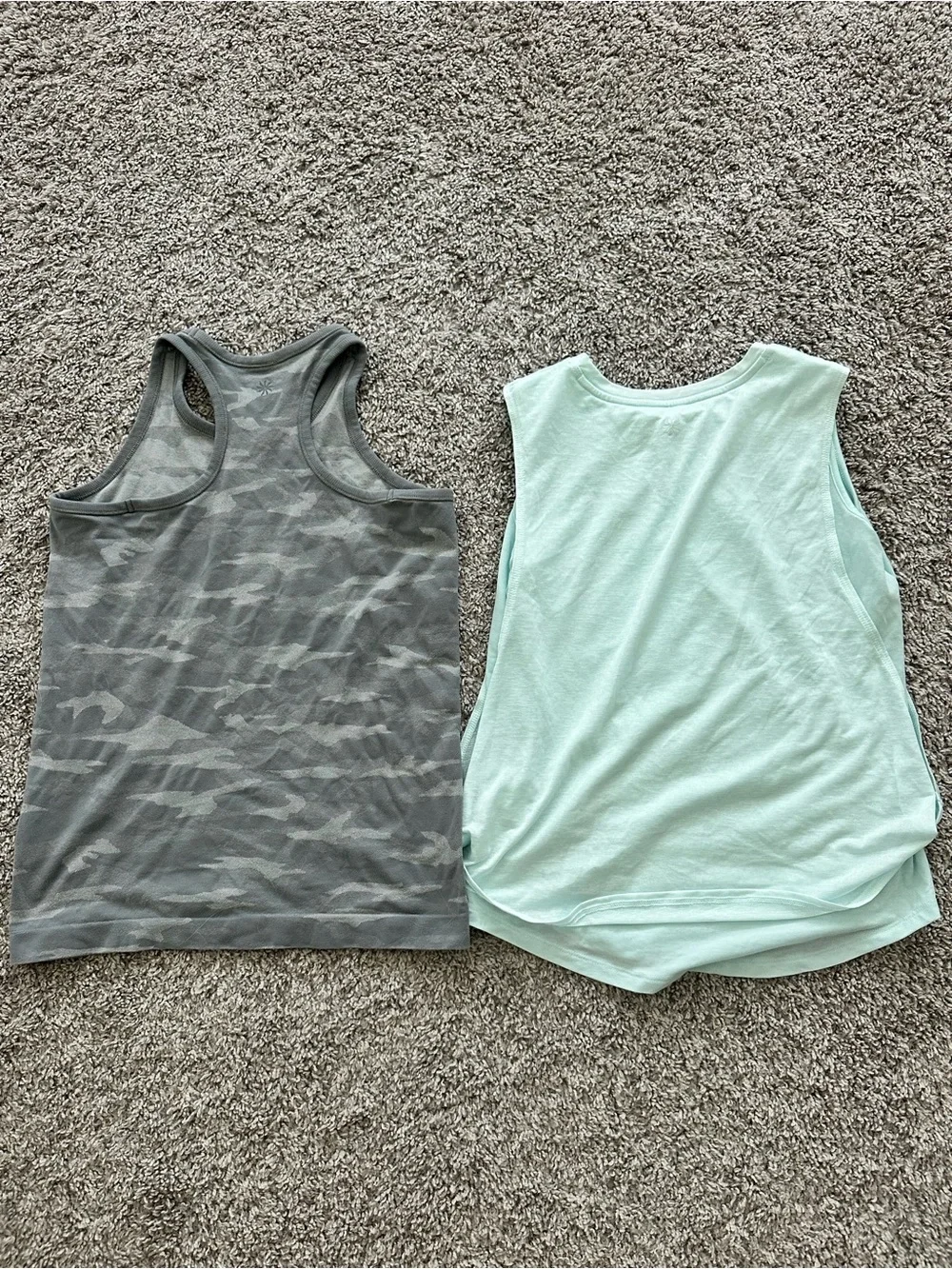 Athleta Girl Tank Bundle, Size L/12 — Camo & Mint